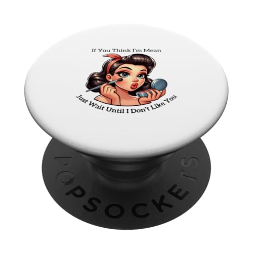 Sassy Beauty Queen: Actitud con un lado de lápiz labial PopSockets PopGrip Intercambiable