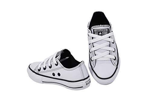 Tenis Infantil All Star Couro Converse Unissex Chuck Taylor (33, Branco)