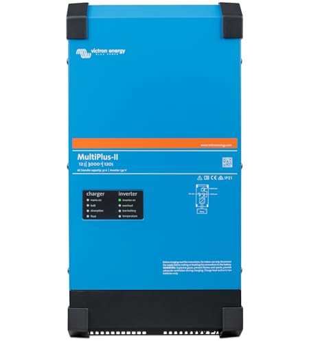 Victron Energy MultiPlus-II - Power Inverter - Pure Sine Wave Inverter Charger for 120 amp Battery - with PowerAssist Technology - 3000VA 12-Volt