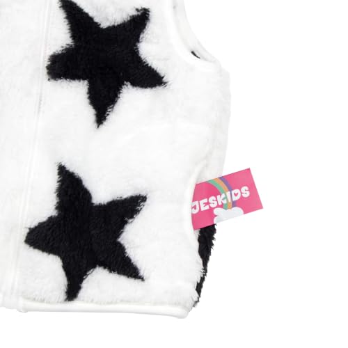 Image of JESKIDS Girls' Boys Sherpa Fleece Vest Outwear Lightweight Solid Color Cute Jacket with Pockets 2-11 Years