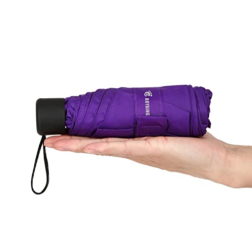 Gaoyaing Upgraded Compact Travel Umbrella Sun&Rain Lightweight Small And Compact Suit For Pocket Purple, 39 Inches #TOP1