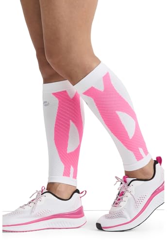 Image of Infinity Leg Calf Compression Sleeve Socks 10-15 mmHg With Moisture Wicking Technology for Men or Women (Unisex) - ELECTRIC