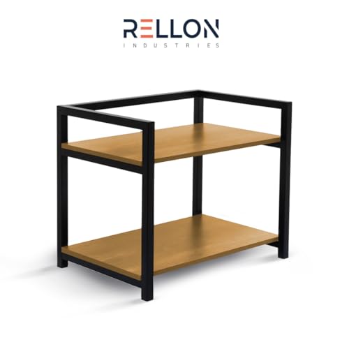 Rellon Industries Microwave Stand,Kitchen Rack Oven Rack 2-Tier Counter Shelf,Space Saving Organizer, Two Layers Counter Top Organizer for Printers on Desk, Microwave Shelf Stand (WOODEN)