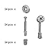 LOOTICH Fixing Screw Eccentric Cam Ø15mm and Bolts Fitting Dowels M6x40mm with Pre-Inserted Nuts M6 for Flat Pack Furniture Cabinet Locking Connecting (34 Set)