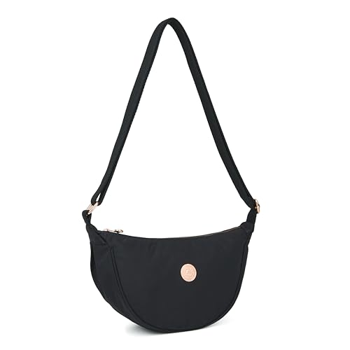 Small Sling Crossbody Bag for Women Men Trendy Crescent Bag with Adjustable Strap Lightweight Nylon Cloth Handbags2