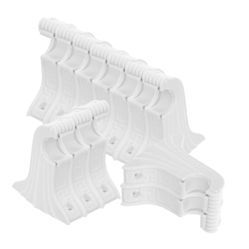 STOBAZA 12pcs Classic Curtain Rod Brackets for Poles Wall Mounted Support Holders for Various Wall Types Smooth Surface Easy Installation Design