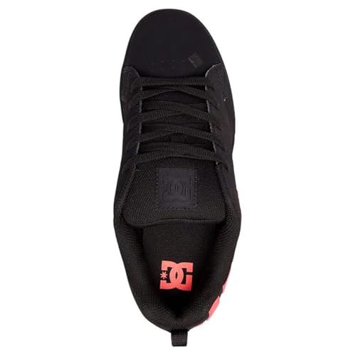 DC DC womens Court Graffik Skate Shoe, Black/Hot Pink, 7 US