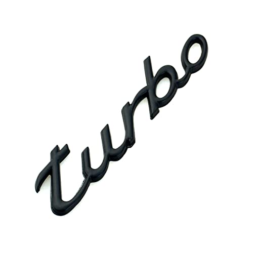 1X Universal Turbo Emblem 3D Letter Metal Badge Logo For Car/Truck/Suv/Pickup Side Door Fender Rear Liftgate (Black) #TOP20