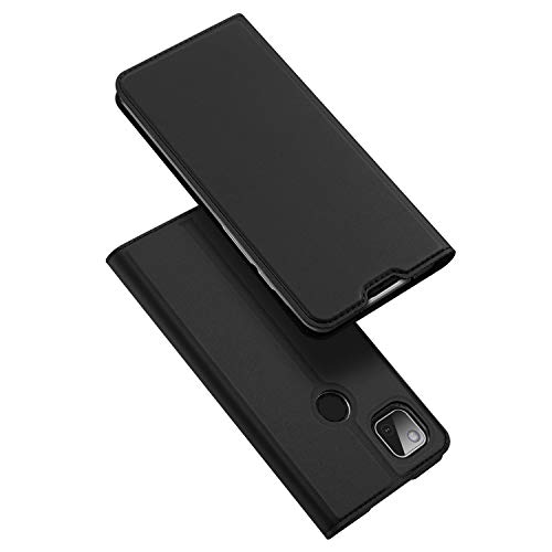 DUX DUCIS Funda Google Pixel 4a 4G, PU Cuero Flip Carcasa Fundas Móvil de Tapa Libro para Google Pixel 4a 4G (Negro)