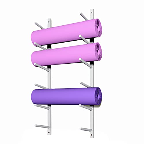 AEGCAOJH Estante de Pared para Guardar esterillas de Yoga, Estante de Almacenamiento para esterillas de Gimnasio en casa, Soporte de Pared para esterillas de Yoga, Organizador de Espuma con