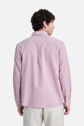 Image of SNITCH Men Casual Shirt | Regular Fit Full Sleeve Spread Collar Solid Pattern | Breathable Cotton Linen Blend & Lightweight Fabric for Summer, Vacation & Smart Casual Wear