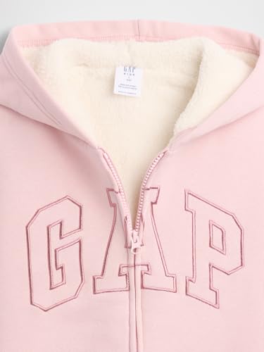 GAP Girls' Logo Sherpa Heritage Full Zip3