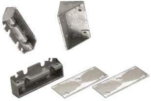 Miniatura 9 de CRLJackson Ajustable Spring Power Multi Tamaño 90 grados Hold-Open Overhead Oculto Más Cerca Con "P" Offset Slide-Arm Hardware Paquete Aluminio