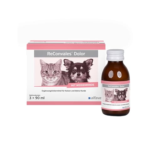 Alfavet ReConvales Dolor, Tonicum 3 x 90ml, unterstützt die Mobilität und den Bewegungsapparat von Katzen und kleinen Hunden, Ergänzungsfuttermittel