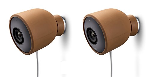 Colorful Silicone Skins for Nest Cam Outdoor Security Camera â€“ Protect and Camouflage The Nest Cam Outdoor with These UV Light- and Weather Resistant Silicone Skins (2 Pack, Brown)