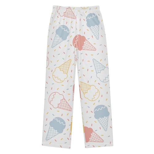 Boys' Pants Ice Cream Cone Dots Colorful Long Bottoms Jogger Pants Elastic Waist Trousers with Pockets S-XL