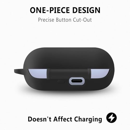 Image of Silicone Cover Compatible with Sony WF-C700N Earbuds Cover, Soft, Shockproof (Fits only Sony WF-C700N case, Bluetooth Earbuds & Charging case not Included) - Black