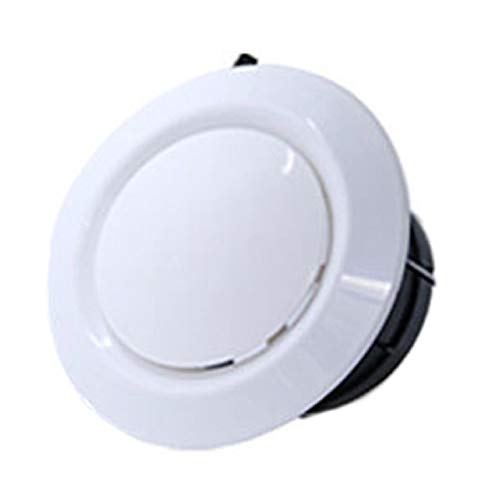 Grille d'aération ronde en plastique blanc 75-125 mm Pour l’évacuation de l'air Grille d'aération de salle de bain avec moustiquaire