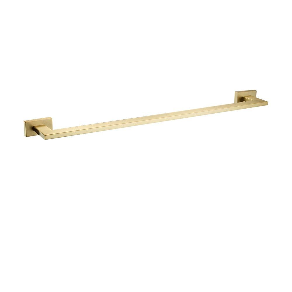 Étagère de bain murale et accessoires or brossé pour ranger vos serviettes