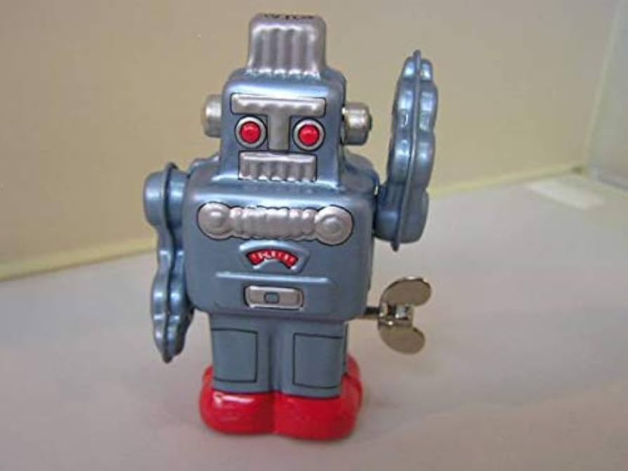 Amazon | ブリキのおもちゃ ゼンマイで動くロボット ブル