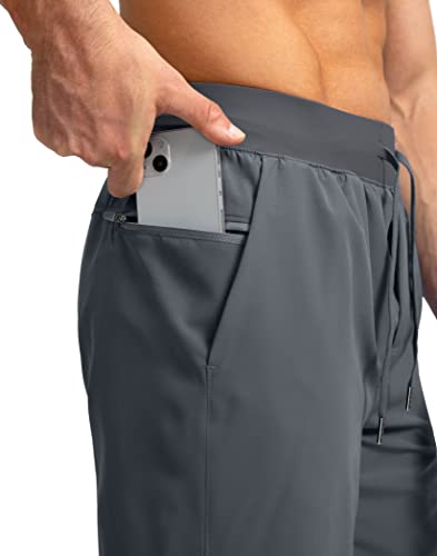Image of Soothfeel Men's Running Shorts with Zipper Pockets 9 inch / 7 inch / 5 inch Quick Dry Eight Basketball Gym Workout Athletic Shorts