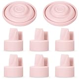 Papablic Duckbill Valves for Spectra S1 S2 9 Plus, Replaceable Valves for Spectra Duckbill Valves Compatible with Pump Parts, BPA/DEHP Free (Pink(6+2))