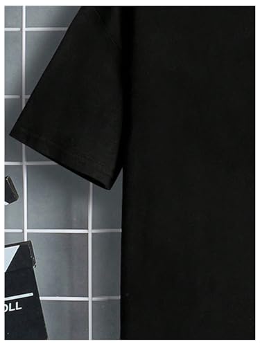 Floerns Boy's Graphic Crew Neck Short Sleeve T Shirt Drop Shoulder Casual Tee Top3