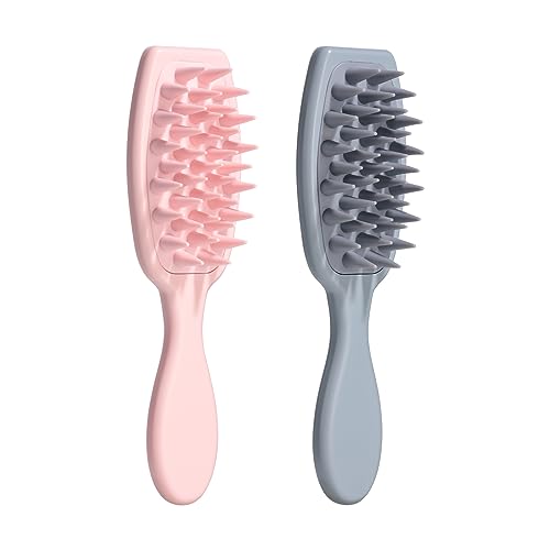 Brosse à shampooing Oneleaf pour nettoyage en profondeur du cuir chevelu avec long manche