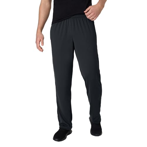 Hanes mens Sport X-temp Performance Training With Pockets Pants, Black, Large US