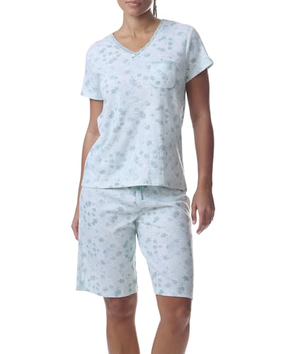 Image of Karen Neuburger Women's Short-sleeve Tee and Bermuda Short Pajama Set