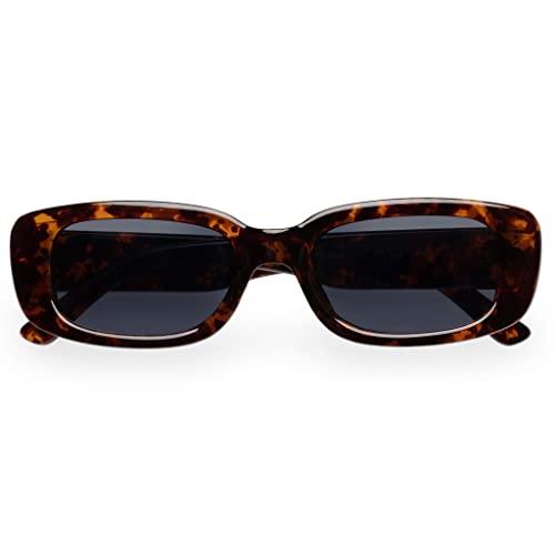 Image of AIRE Ceres Sunglasses - Dark Tort, Rectangle, Unisex, Sleek and Slimline Style
