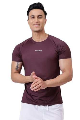 Image of FUAARK Men Solid Round Neck Slim Fit Tshirt