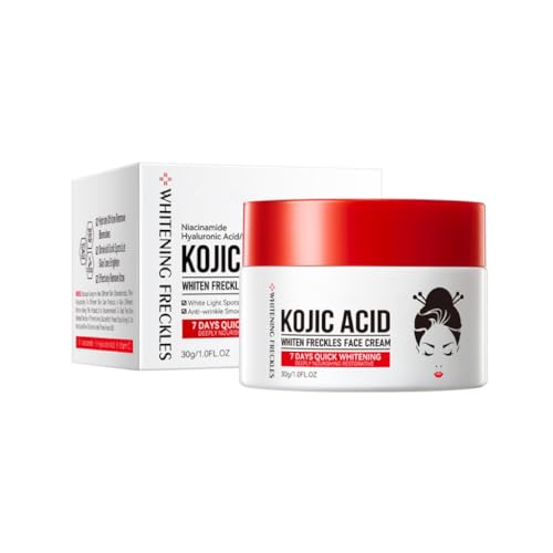 Kojic ASID creat - 1,7 floz / 50 ml - crema para la piel brillante para la cara, el cuerpo y las manos - con ácido glicólico
