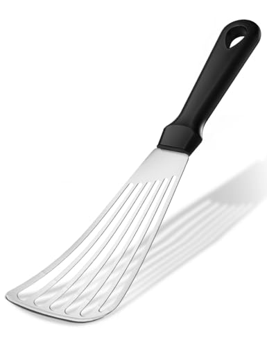 Fish Spatula 18/8 Stainless Steel, Thin Long Flexible 12.5-in Met...