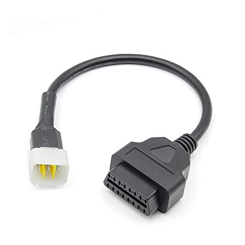 Goliton OBD2 OBDII Diagnostic Cable Adaptor 6 Pin to 16 Pin Compatible with Delphi Motorbike Motorcycle