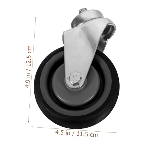 Roue de chariot TPR double roulette pivotante robuste pour caddie et chariots