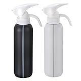 ザッカLab.まとめ買い リッチェル hover（ホバー） マグネット液体洗剤ボトル 500ml ホワイト×ダークグレーセット ｜ 詰め替えボトル 洗濯洗剤 柔軟剤 ワンプッシュ 片手で出せる 詰替え 入れ替え 磁石 容器 浮かせる シンプル おしゃれ