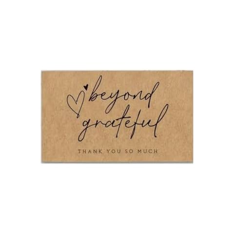 CAA Trading 50 Brown Thank You Cards Cover