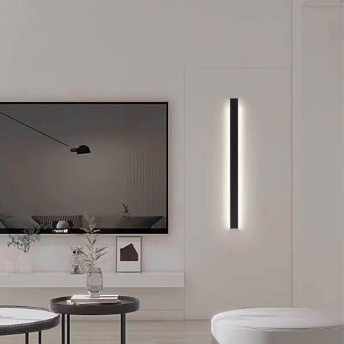 Apliques de pared LED regulables en aluminio negro con iluminación moderna 5