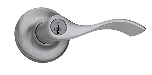 Weiser Belmont poignée entrée chrome satiné, réversible, serrure intégrée