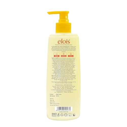 Image of Elois Honey Almond Body Lotion Deep Moisturizer for Women Extremely Dry Rough Skin All Season Hydration for Daily Use Moisturizing & Brightening Non Sticky Paraben Free - 300ml