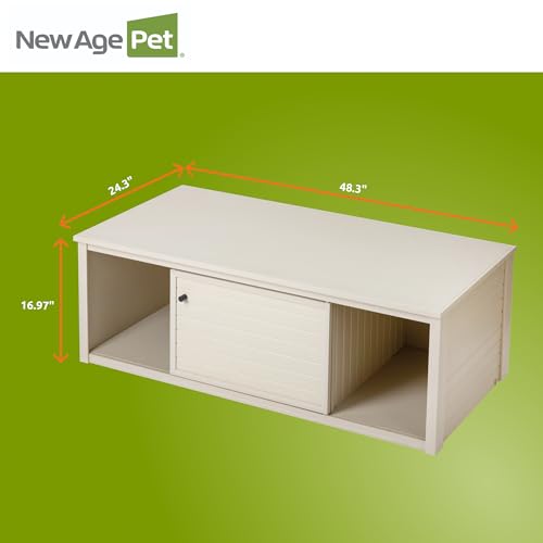 New Age Pet ECOFLEX 48-Inch Lo-Boy Versa Stand, Durable & Moisture Resistant Wood Plastic Composite Storage Cabinet for Pet Supplies, Easy Assembly, Odor Control, Ideal for Reptile Lounges, Maple