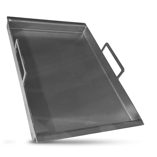 BABOSSA Grill Plancha aus V2A Edelstahl 45 x 23.5 x 8.5 cm – Erstklassige Verarbeitung & perfekte Hitzeverteilung – kompatibel mit jedem Rösle Modell – Teppanyaki Platte 100% Made in Germany