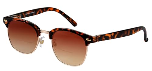 'The Executive' Classic Semi-Rimless Bifocal Reading Sunglasses for Men and Women Featuring Spring Hinges2