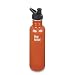 Klean Kanteen Classic Stainless Steel Bottle with Sport Cap, Flame Orange - 27oz