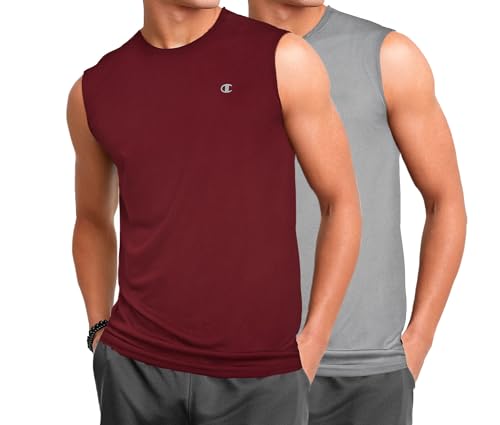 Champion Big and Tall Sleeveless Shirt for Men – 2 Pack Performance Muscle Shirt - image 1