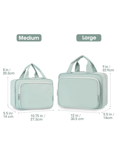 Image of Narwey Hanging Toiletry Bag for Women Toiletries Bag for Travel Size Essentials Accessories, A-Mint Green, Large