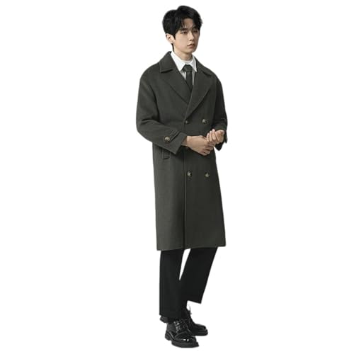 Gabardina para hombre larga y holgada perfecta para ir a la oficina en otoño e invierno