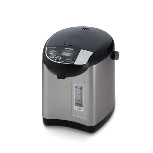 Tiger PDU-A30U-K Electric Hot Water Boiler and Warmer, Stainless Black, 3-Liter