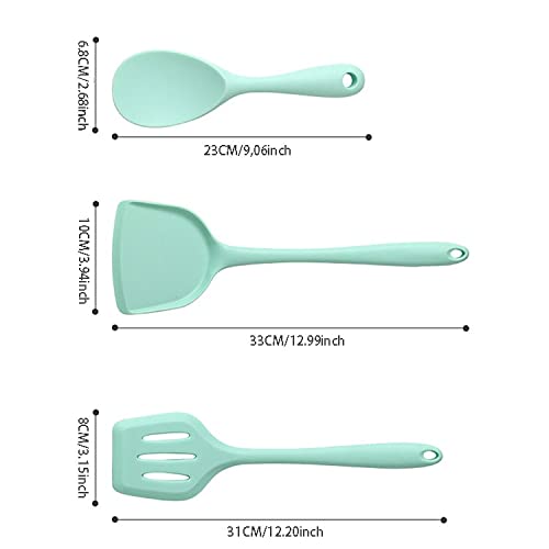 Juego de utensilios de cocina antiadherentes de 5 piezas con cuchara, espátula y cucharón para cocinar y hornear